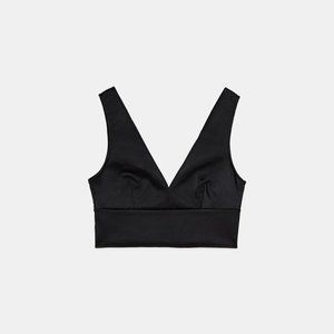 Zara satin crop top